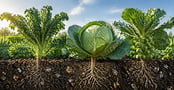 Kale, cabbage and Brussels sprouts planted on contaminated soil to extract toxic metals