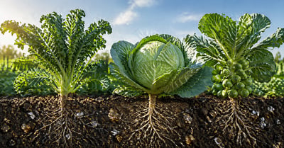 Kale, cabbage and Brussels sprouts planted on contaminated soil to extract toxic metals
