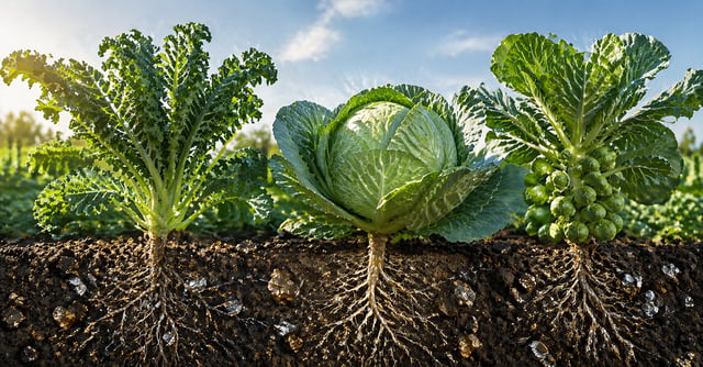 Kale, cabbage and Brussels sprouts planted on contaminated soil to extract toxic metals