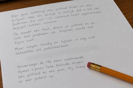Een gum achterop een potlood klinkt als een briljant idee