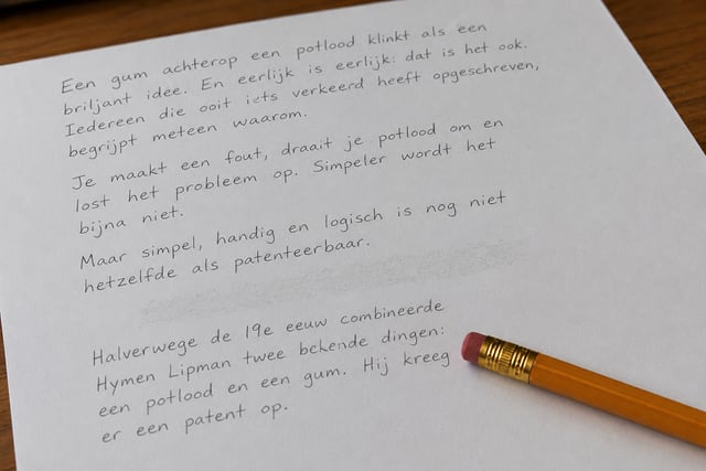 Een gum achterop een potlood klinkt als een briljant idee