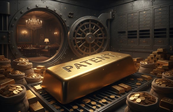 Afbeelding Is een patent als een goudstaaf in de kluis?